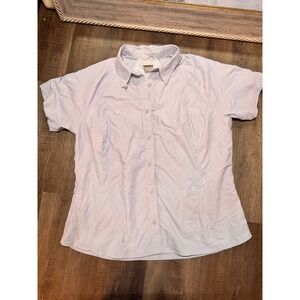 Columbia Titanium Womens XL Blue Short Sleeve Hiking Shirt TL6635